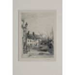 Percy Thomas (British, 1846-1922), Scarborough etching on laid paper with a watermark "SE & Co