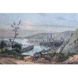C. W. Wing (British, fl. 1826-1838), View of Rouen watercolour, signed and inscribed verso 3½ x 5½
