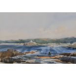 Stuart Atkinson (British, b.1940), 'Rocquaine', Guernsey watercolour, signed lower centre, titled to