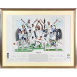 England Cricket interest - Keith Fearon - Ashes 2005, limited edition print no. 37/200, depicting