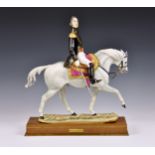 Bernard Winskill for Royal Worcester porcelain limited edition "Simon Bolivar" figure, equestrian