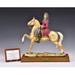 Bernard Winskill for Royal Worcester porcelain limited edition "Marlborough" figure, equestrian
