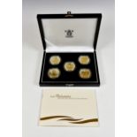 Numismatics interest - The Royal Mint 2006 Britannia Golden Silhouette Five Coin Collection,