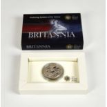 Numismatics interest - The Royal Mint 2009 UK Britannia 1oz Silver Bullion Coin, £2 coin, maximum