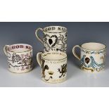 Richard Guyatt for Wedgwood - four Royal commemorative mugs, for the 1953 Coronation, 1969