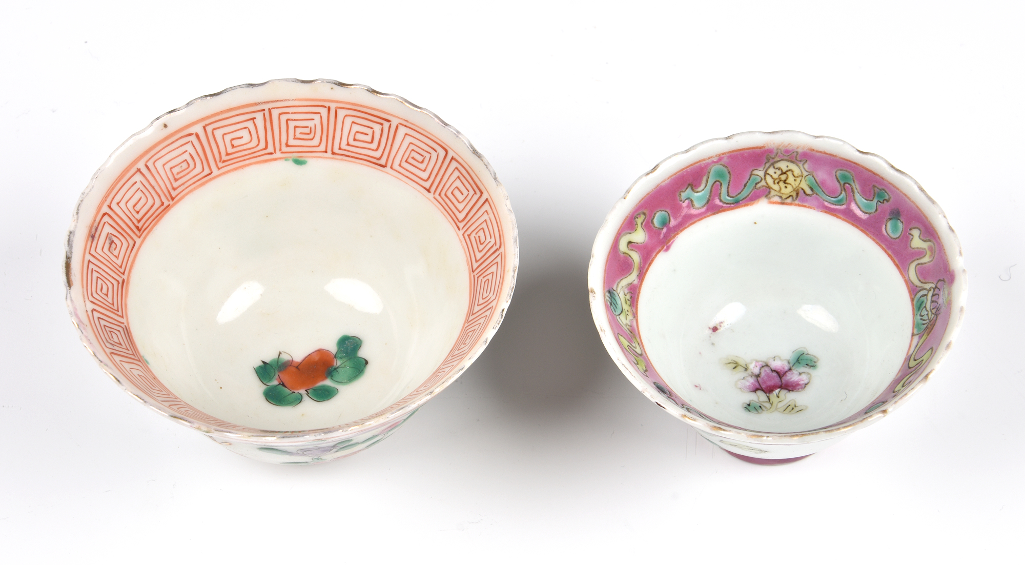 Five Chinese famille rose small bowls, 19th / early 20th century, including a matched pair of - Image 6 of 19