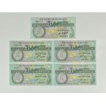 BRITISH BANKNOTES - The States of Guernsey - One Pounds (5), all different Treasurers, c.1980,