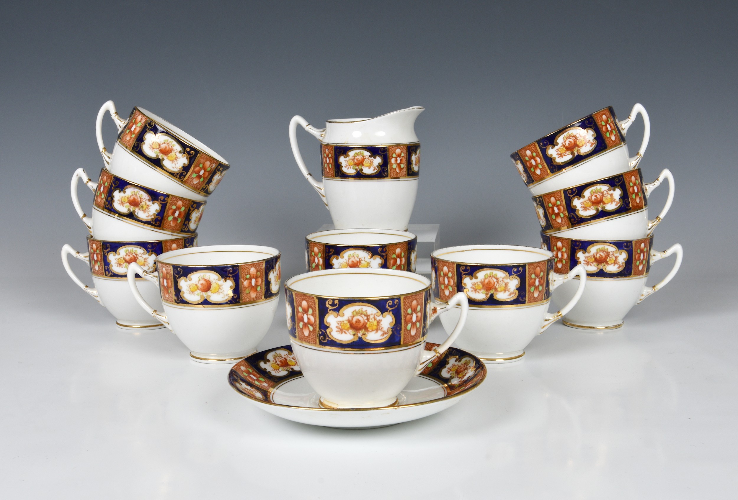 A Royal Albert Crown China part tea service, early 20th century, printed factory marks, pattern - Image 4 of 4