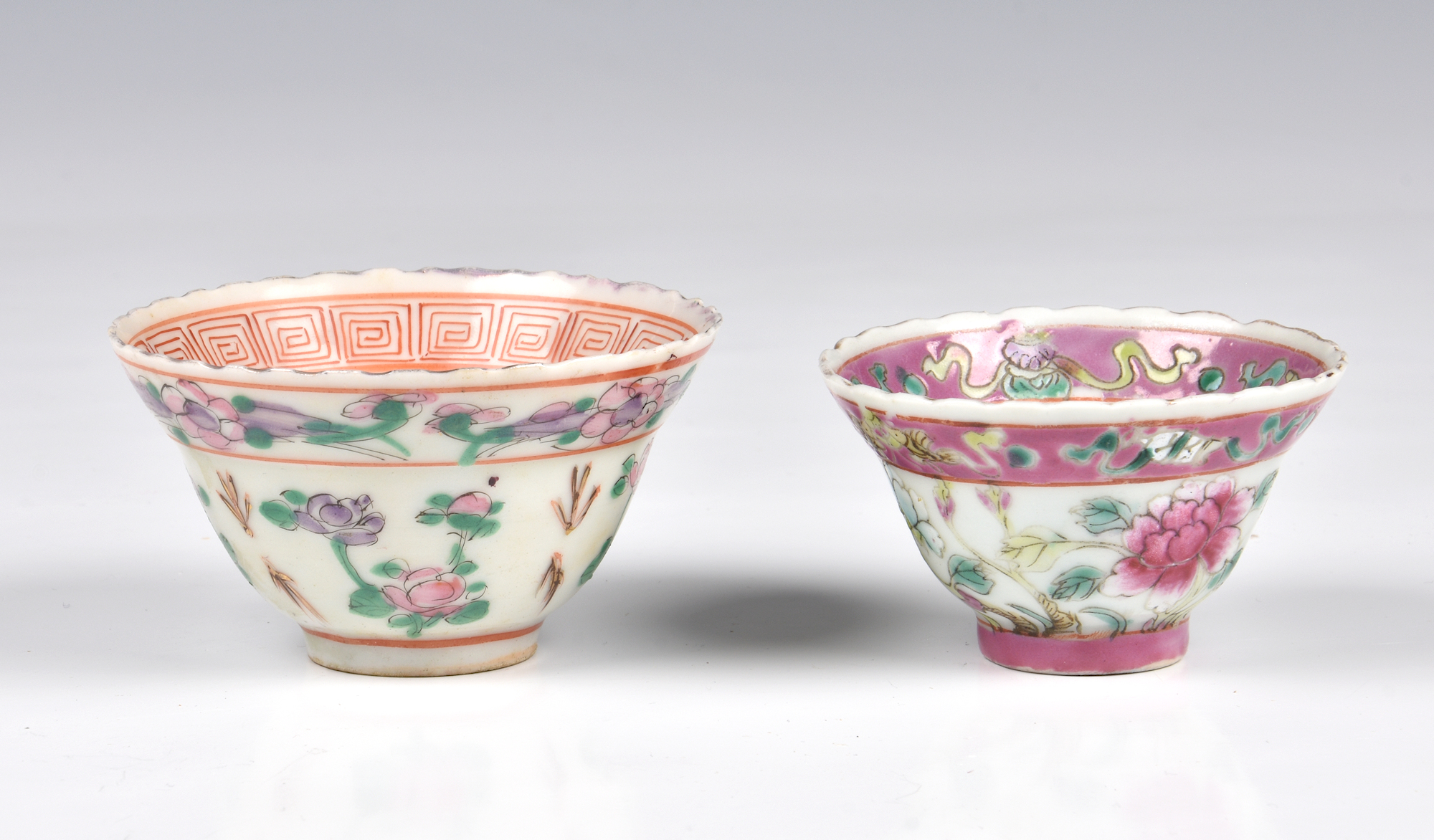 Five Chinese famille rose small bowls, 19th / early 20th century, including a matched pair of - Image 8 of 19