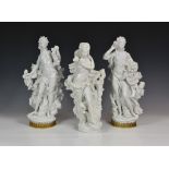 A set of three large Royal Worcester figures from The Four Seasons, Spring, Summer and Winter, c.