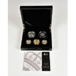 Numismatics interest - The Royal Mint 2010 UK Silver five Coin Piedfort Set, complete with booklet/