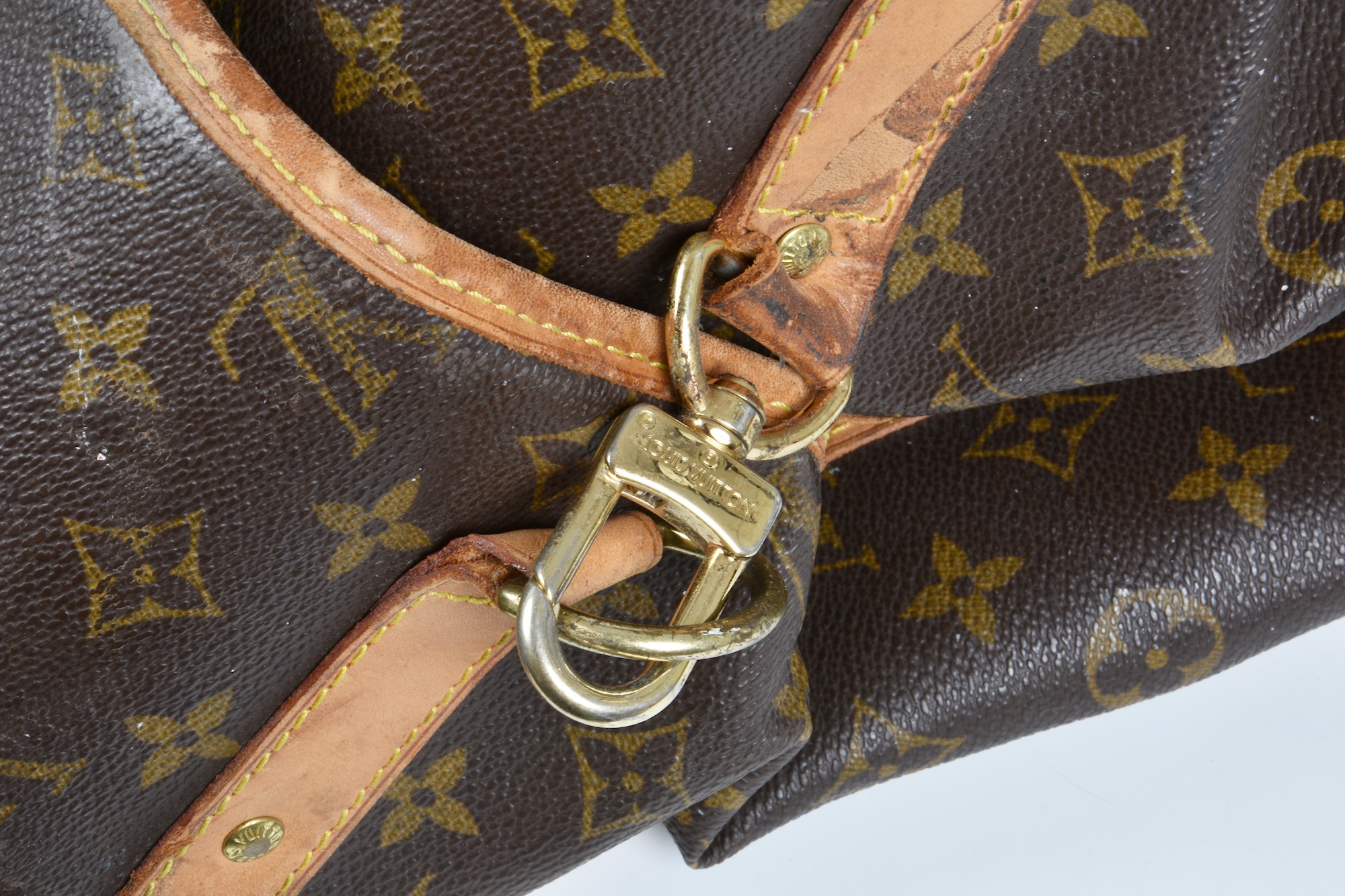 A Louis Vuitton monogram canvas suit carrier 60, with Vachetta leather handle and trim, gold tone - Image 8 of 8