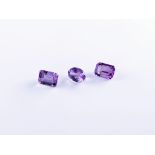 Four loose amethysts, of varying size and cuts, the largest measuring approx. 7.5mm in length. (4).