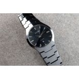 A gents Rado Jubile ceramic and diamond bracelet watch, ref. 148.0288.5, black dial with diamond set