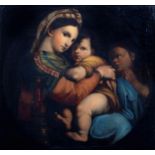 After Raphael (Italian, 1483-1520), Madonna della Sedia. oil on canvas, early 19th century. 28 ½ x