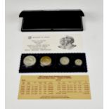 Numismatics interest - The States of Jersey 1972 Royal Wedding Anniversary Four Coin Silver Proof