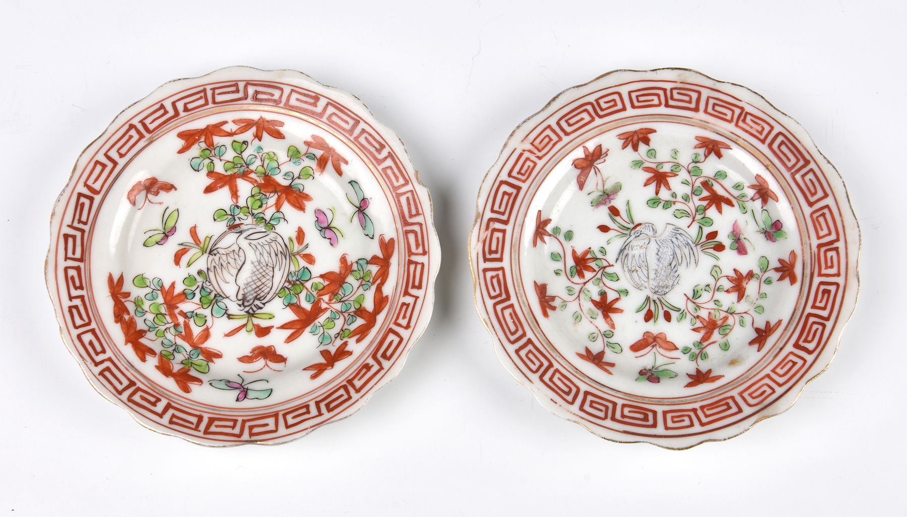 A pair of Chinese famille rose small dishes, Tongzhi (1862-74) seal marks and probably of the - Image 12 of 18