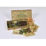 Britains lead Miniature Gardening Series - 5MG Flower Bed and Flowers, 1920s-30s, comprising six