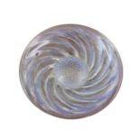 A Rene Lalique opalescent 'Poissons' shallow bowl, with spiralled fish around central air