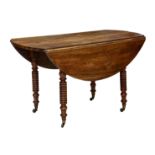 A 19th century and later French provincial walnut concertina action extending dining table, the