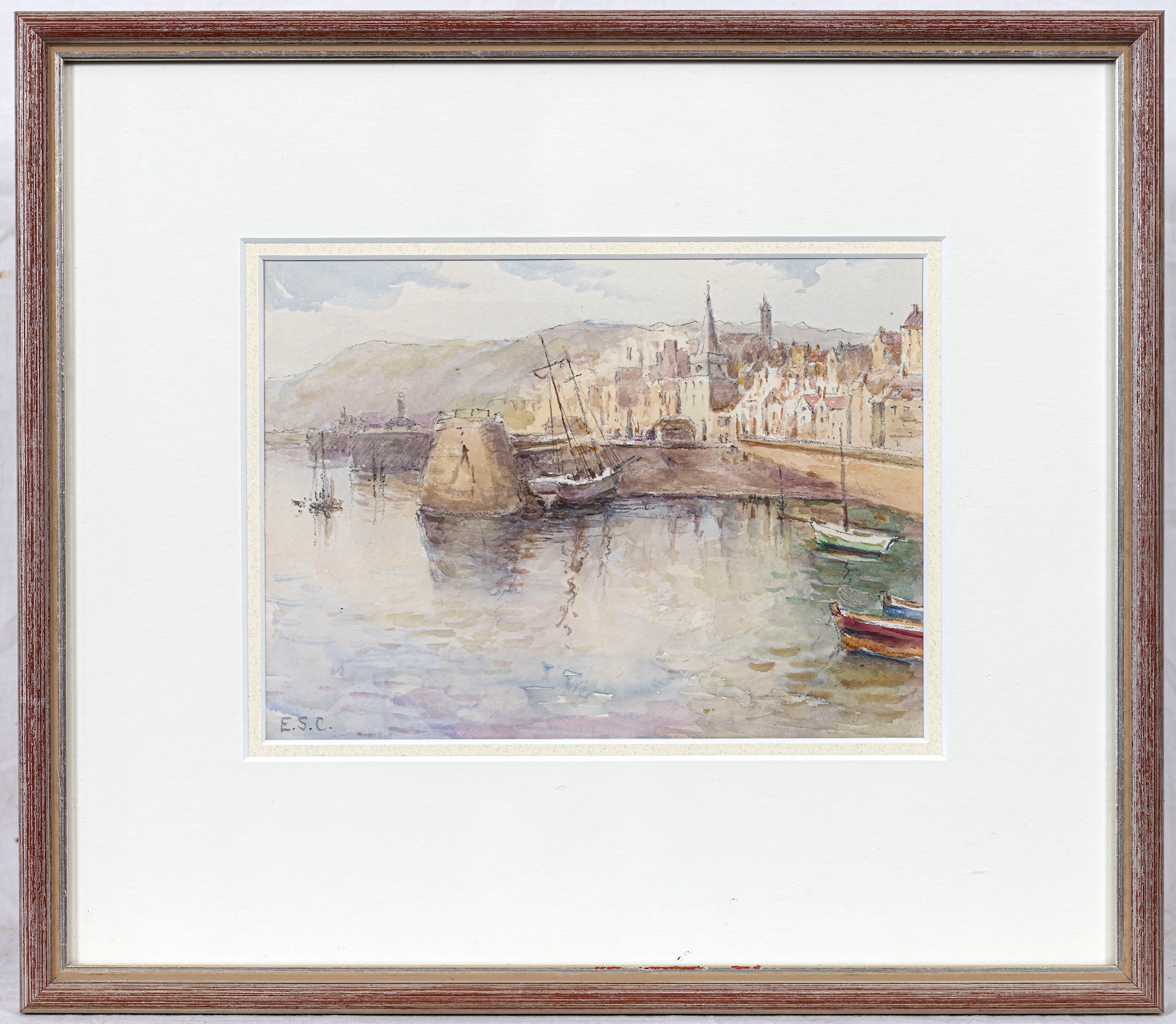 Ethel Sophia Cheeswright (British, 1874-1977), Careening Hard, St Peter Port, Guernsey - Image 2 of 2