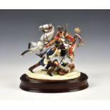 A Michael Sutty limited edition porcelain Battle of Waterloo group, depicting The Capture of the