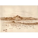 Alfred Percy Codd (British, 1857-1941), 'Cobo Bay'; St Martins Point, Guernsey double sided sketch