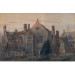 James Lawson Stewart (British, 1829-1911), An Abandoned English Manorial Hall. watercolour, original