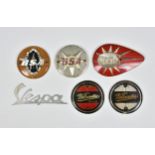 Vintage motorcycle interest - A small collection of various BSA and Velocette tank badges,