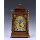 A good George III mahogany and ormolu bracket clock with alarm by Eardley Norton of London, no.1806,