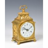 A Swiss ormolu grande-sonnerie pendule d'officier clock by Breguet & Fils, c.1830, the case with