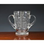 A Royal commemorative cut glass twin handle wine cooler, for the coronation of King George VI, 1937,