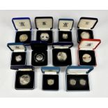 Numismatics interest - A collection of eleven Guernsey Silver Proof Coins, to include Millennium