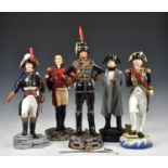 Five Michael Sutty limited edition military porcelain figures, comprising General Bonaparte 1798,