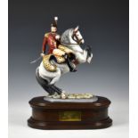 A Michael Sutty limited edition porcelain figure of 'The Duke of Wellington on Diomed', limited