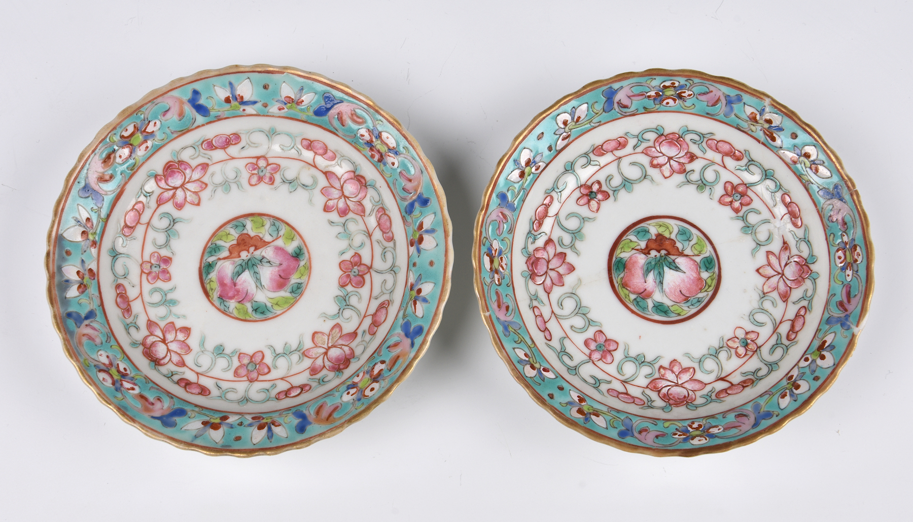 A pair of Chinese famille rose small dishes, Tongzhi (1862-74) seal marks and probably of the - Image 18 of 18