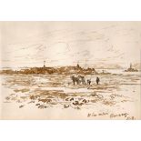 Alfred Percy Codd (British, 1857-1941), 'At low water Guernsey'; 'Nr. St Sampson Guernsey' double