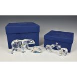 A Swarovski Crystal Siku Polar Bear, with ice boulder inscribed and dated 2011, with box and