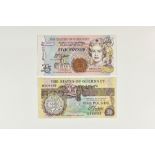 BRITISH BANKNOTES - The States of Guernsey - Five Pounds (2), Both signed D. P. Trestain, the