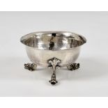An Edwardian planished silver bowl, Berthold Hermann Muller, London, 1917, the circular bowl with
