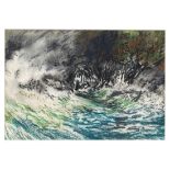 William John Caparne (British, 1855-1940), Turbulent seas pastel, unsigned 7½ x 10 7/8in. (19 x 27.