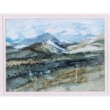 Frederick Donald Blake RI, RSMA (Scottish, 1908-1997), Mountainscape. watercolour and pen & ink on