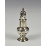 A George III silver baluster caster, Thomas and Jabez Daniell, London, 1773, of typical form with