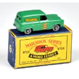 Matchbox Lesney 1-75 Series MB59a Ford Thames 'Singer' Van, dark green, SPW, box type B (VNM, box