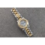 A ladies Chopard two tone Happy Sport wrist watch, ref. 8246, no. 27/8251-23 409671, 1990s, 25mm.