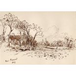 Alfred Percy Codd (British, 1857-1941), 'Near Plemont; 'L'Etacq', Jersey double sided sketch in
