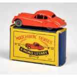 Matchbox Lesney 1-75 Series MB32a Jaguar XK140, orange-red, GPW, box type B (E-NM, box G).