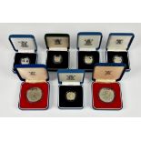 Numismatics interest - Royal Mint Guernsey Silver Coins etc, to include 1990 Silver Piedfort Five