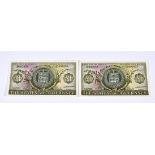 BRITISH BANKNOTES - The States of Guernsey - One Pounds - consecutive pair, c.1969, Signatory C.