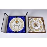 Two cased Royal commemorative plates, to include Caverswall China plate to commemorate the wedding